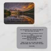 福音伝道主義の救いのポケットの形見を呼び込む 名刺 (正面/裏面)