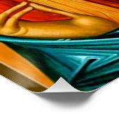 福音書の正統なアイコンを持つイエス・キリスト ポスター (コーナー)