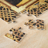 福音書を保持するキリスト格子細工金ゴールド枠 ジグソーパズル (側面)