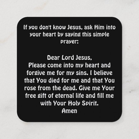 福音書カード スクエア名刺 (裏面)