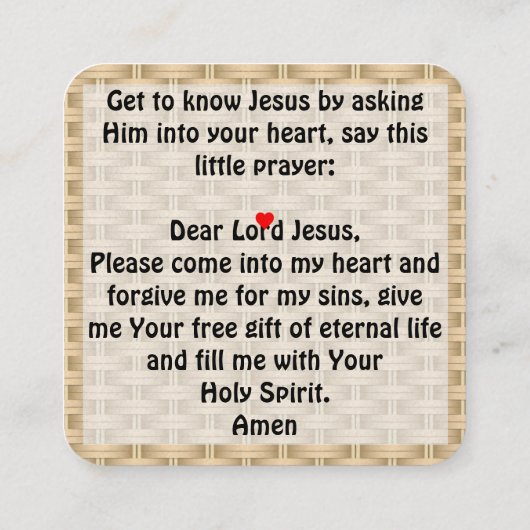 福音書カード スクエア名刺 (裏面)