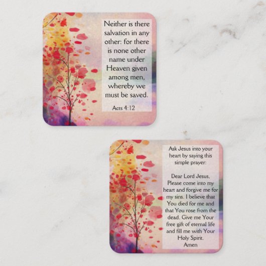 福音書カード スクエア名刺 (正面/裏面)