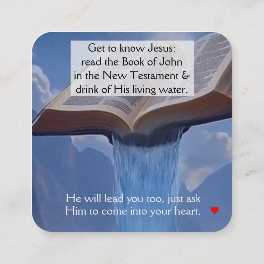 福音書カード スクエア名刺 (裏面)