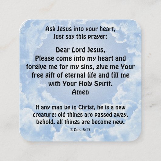 福音書カード スクエア名刺 (裏面)