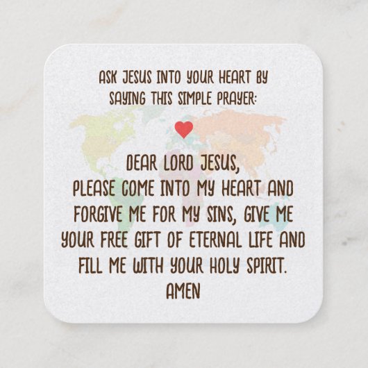 福音書カード スクエア名刺 (裏面)