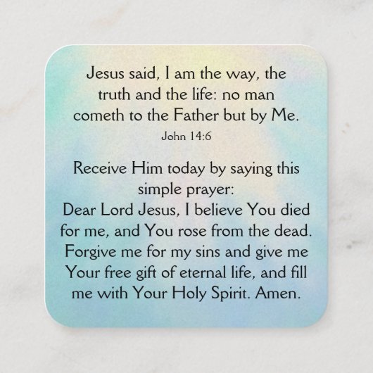 福音書カード スクエア名刺 (裏面)