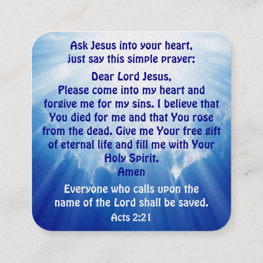 福音書カード スクエア名刺 (裏面)