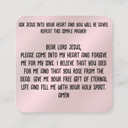 福音書カード スクエア名刺 (裏面)