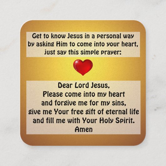 福音書カード スクエア名刺 (裏面)