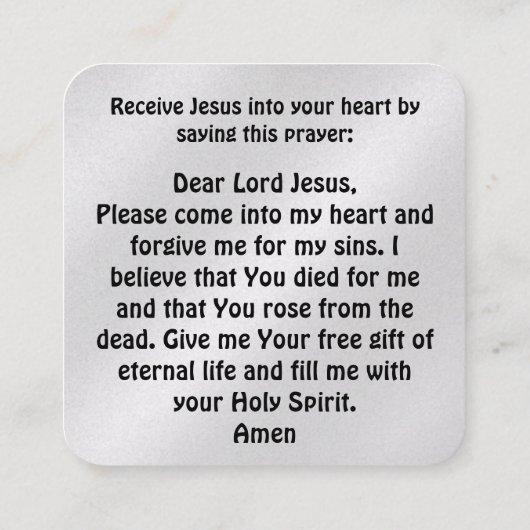 福音書カード スクエア名刺 (裏面)