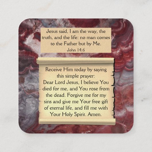 福音書カード スクエア名刺 (裏面)