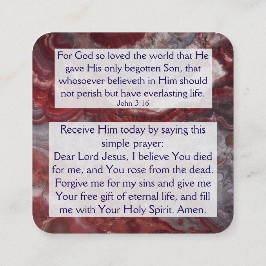 福音書カード スクエア名刺 (裏面)