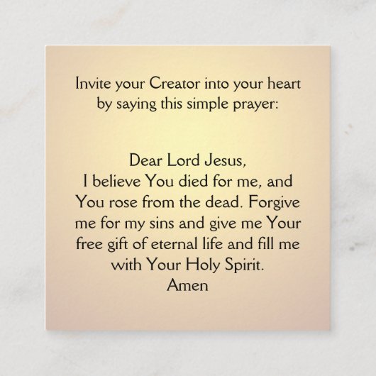 福音書カード スクエア名刺 (裏面)