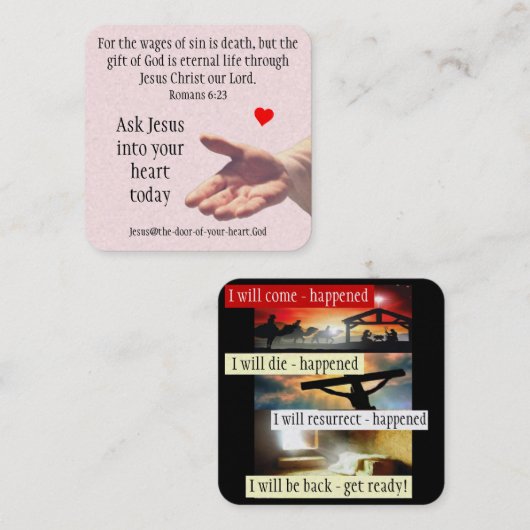 福音書カード スクエア名刺 (正面/裏面)