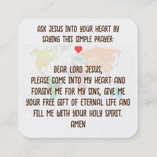 福音書カード スクエア名刺 (裏面)