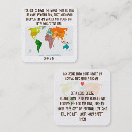 福音書カード スクエア名刺 (正面/裏面)