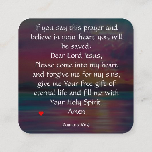 福音書カード スクエア名刺 (裏面)