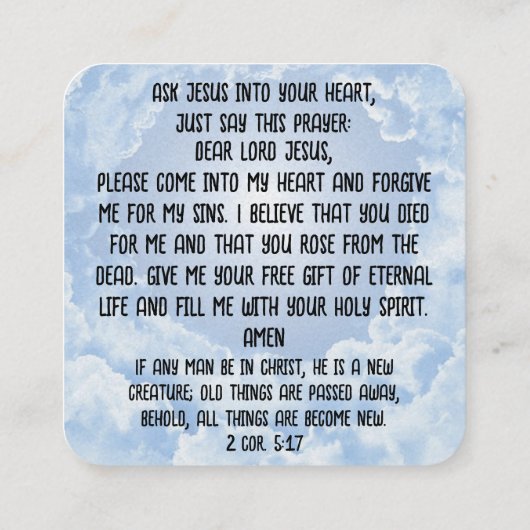 福音書カード スクエア名刺 (裏面)