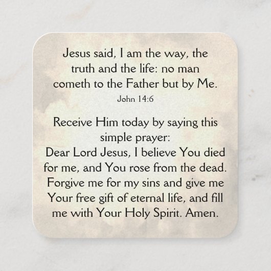 福音書カード スクエア名刺 (裏面)