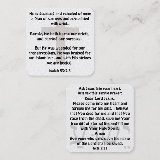 福音書カード スクエア名刺 (正面/裏面)