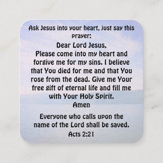 福音書カード スクエア名刺 (裏面)