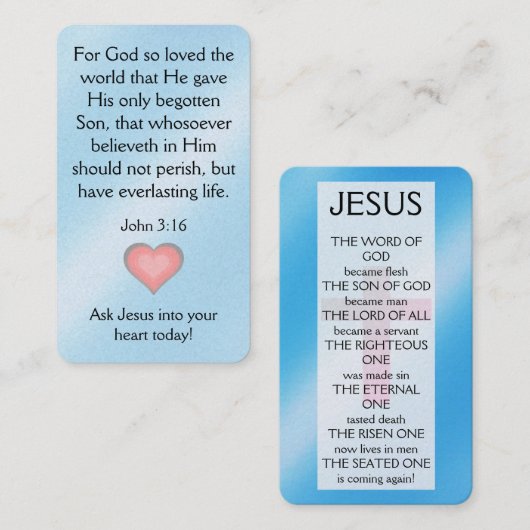 福音書カード 名刺 (正面/裏面)