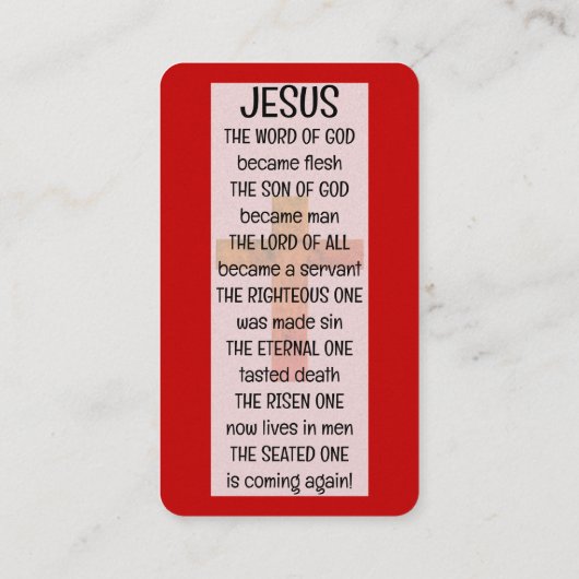 福音書カード 名刺 (裏面)