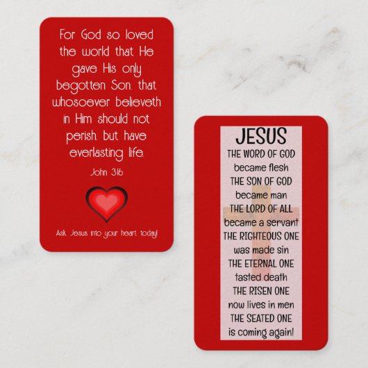 福音書カード 名刺 (正面/裏面)