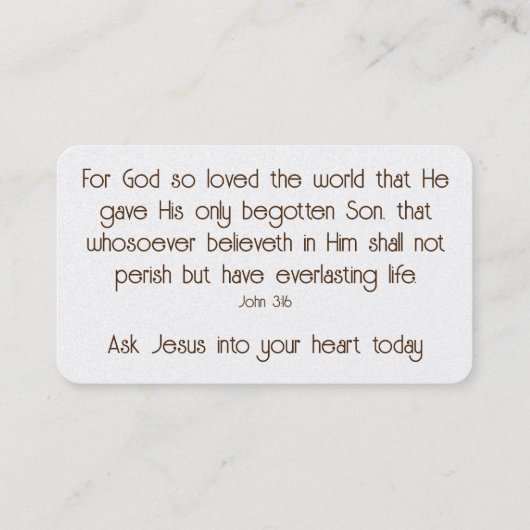 福音書カード 名刺 (裏面)