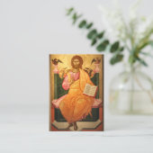 福音書持ちキリスト葬儀祈りの言葉カード プレイスカード (スタンド正面)