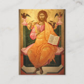 福音書持ちキリスト葬儀祈りの言葉カード プレイスカード (正面)