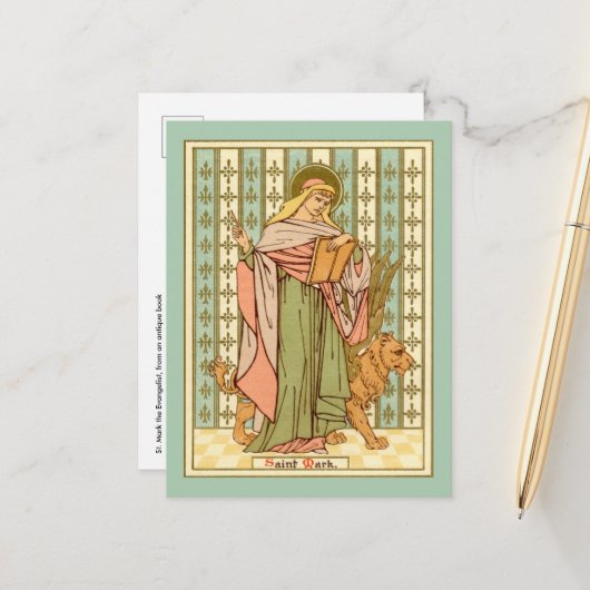 福音書記者聖マルコ (RLS 09) ポストカード 2 (正面/裏面インサイチュ)