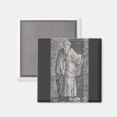 福音記者マタイ - 美術品の複製 マグネット (正面/裏面)
