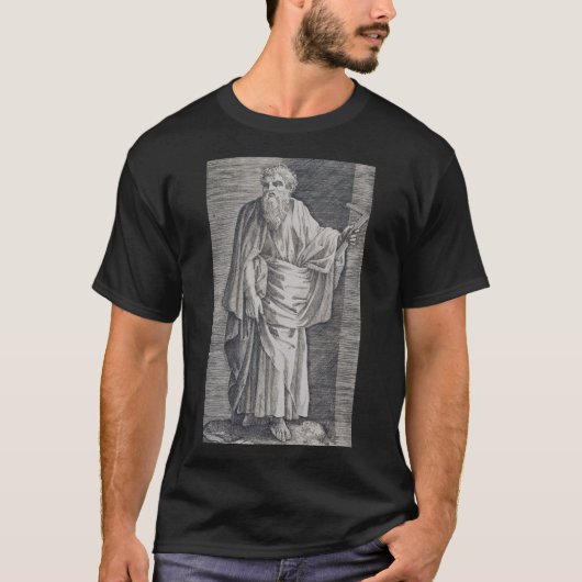 福音記者マタイ - 美術品の複製 Tシャツ (正面)