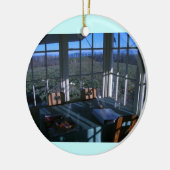 禿げたビュートの火の眺望の朝食ヌック セラミックオーナメント (左)