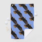 禿げたワシが空に飛び込む ゴルフタオル (インサイチュ)