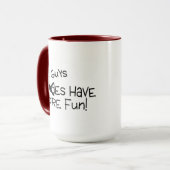 禿げた人はより多くの楽しい時を過します マグカップ (正面左)