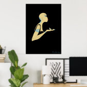 禿げた女 ポスター (ホームオフィス)