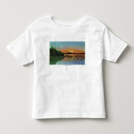 禿げた山のMaineSunsetの意見 トドラーTシャツ (正面)