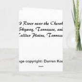 禿げた川は挨拶状を滝のように落とします カード (裏面)