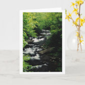 禿げた川は挨拶状を滝のように落とします カード (黄色い花)