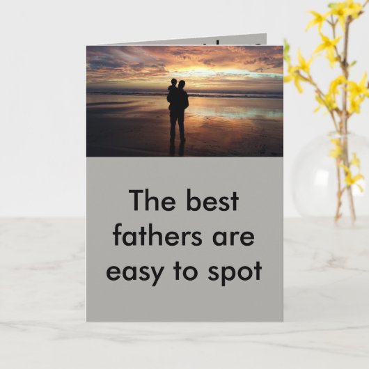 禿げた父の日 カード (黄色い花)