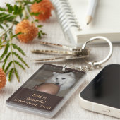 禿げた犬のおもしろいな好意Keychainと美しいですがあります キーホルダー (正面右)