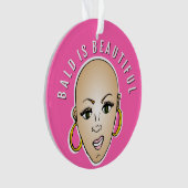 禿げた美しいですがあります オーナメント (正面)