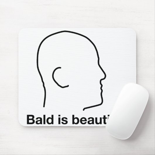 禿げた美しいですがあります マウスパッド (マウス)
