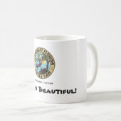 禿げています美しい白頭鷲のコーヒー・マグは コーヒーマグカップ (正面右)