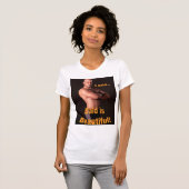 "禿げています美しい"女性タンクトップは Tシャツ (正面フル)