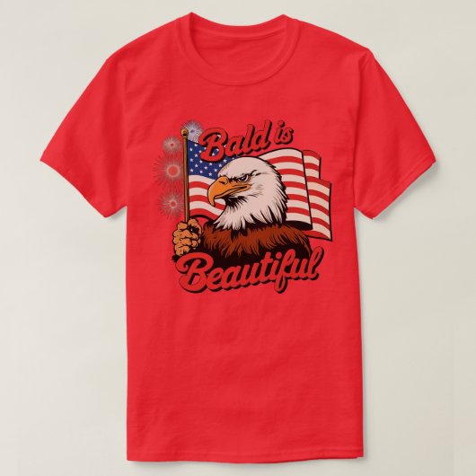 禿げるのが美しい Tシャツ (デザイン正面)