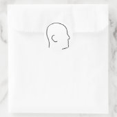 禿げ男（または女） ラウンドシール (バッグ)