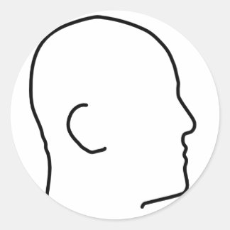 禿げ男（または女） ラウンドシール